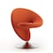 Manhattan Comfort Curl Swivel Accent Chair in Orange and Polished Chrome AC040-OR - alternate 1